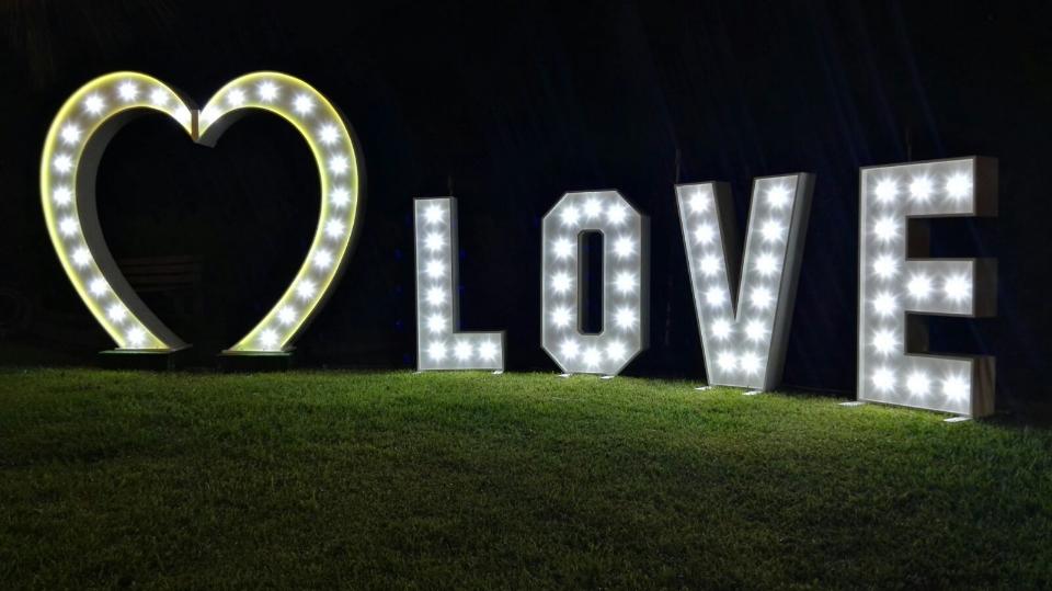 SCRITTA LOVE 3D Classica Luminarie Matrimonio