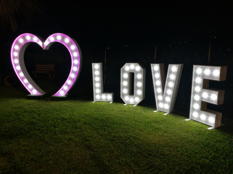 SCRITTA LOVE 3D Classica Luminarie Matrimonio