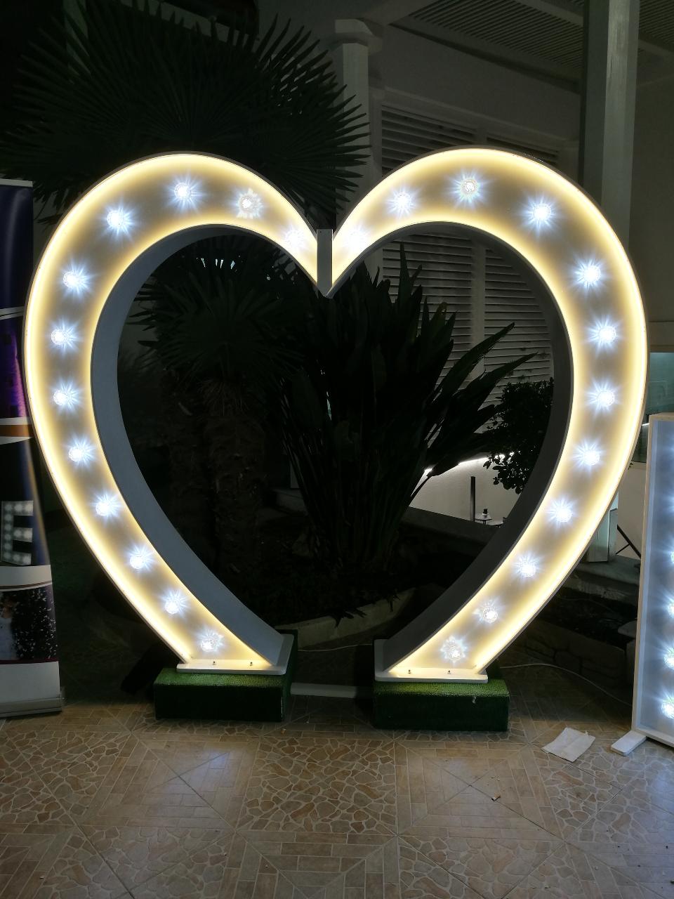 CUORE LUMINOSO 3D Classico Luminarie Matrimonio