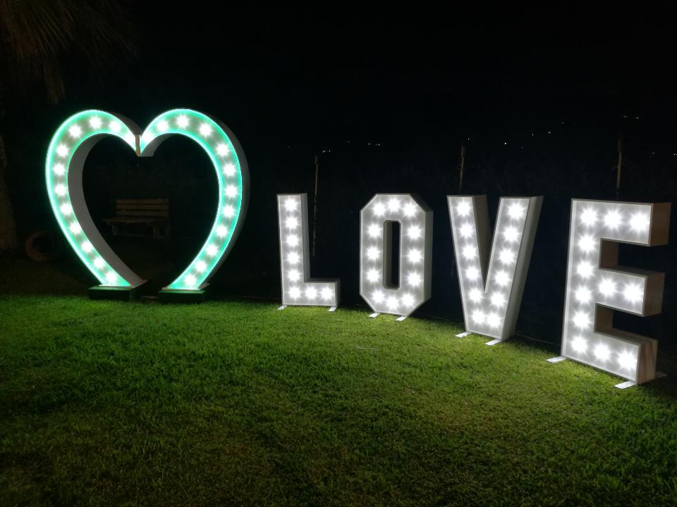 CUORE LUMINOSO 3D Classico Luminarie Matrimonio