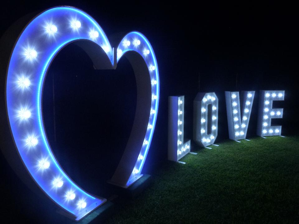 CUORE LUMINOSO 3D Classico Luminarie Matrimonio