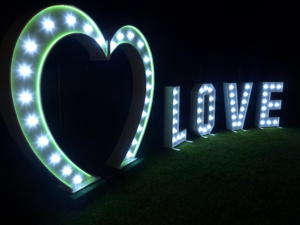 CUORE LUMINOSO 3D Classico Luminarie Matrimonio