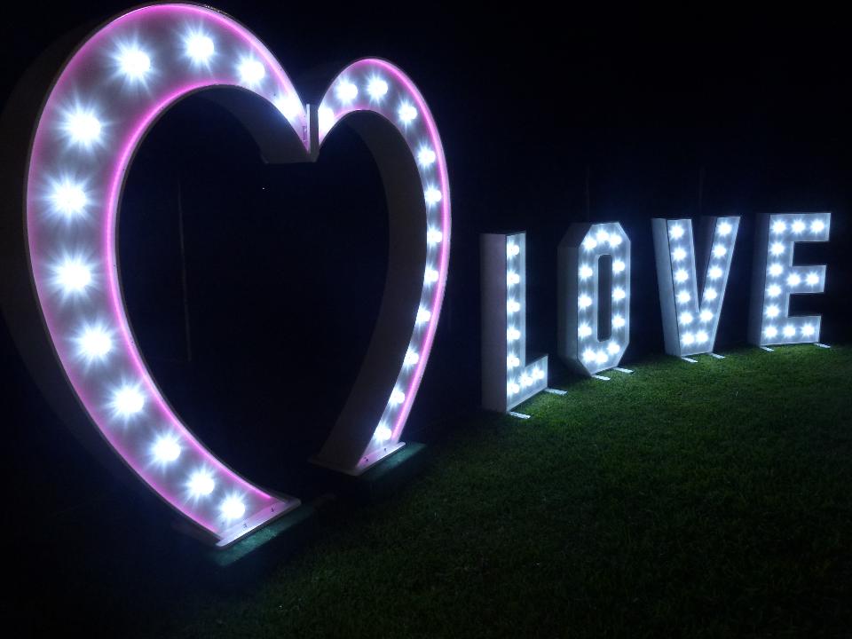 CUORE LUMINOSO 3D Classico Luminarie Matrimonio