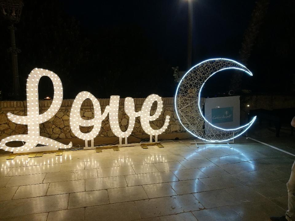 SCRITTA LOVE CORSIVO Luminarie Matrimonio