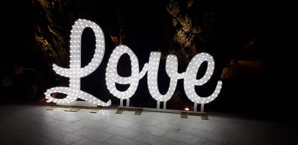 SCRITTA LOVE CORSIVO Luminarie Matrimonio