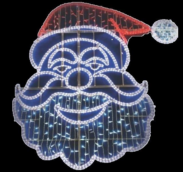 Faccia babbo natale Metal Strutture Luminaria Natalizia