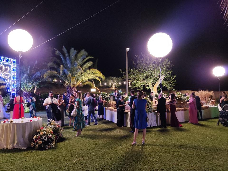 PIANTANA GLOBO ILLUMINAZIONE GIARDINO MATRIMONIO Luminarie Matrimonio
