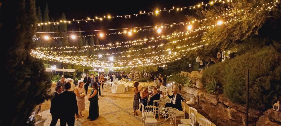 CIELO STELLATO MISTO - MICROLUCI E VINTAGE Luminarie Matrimonio