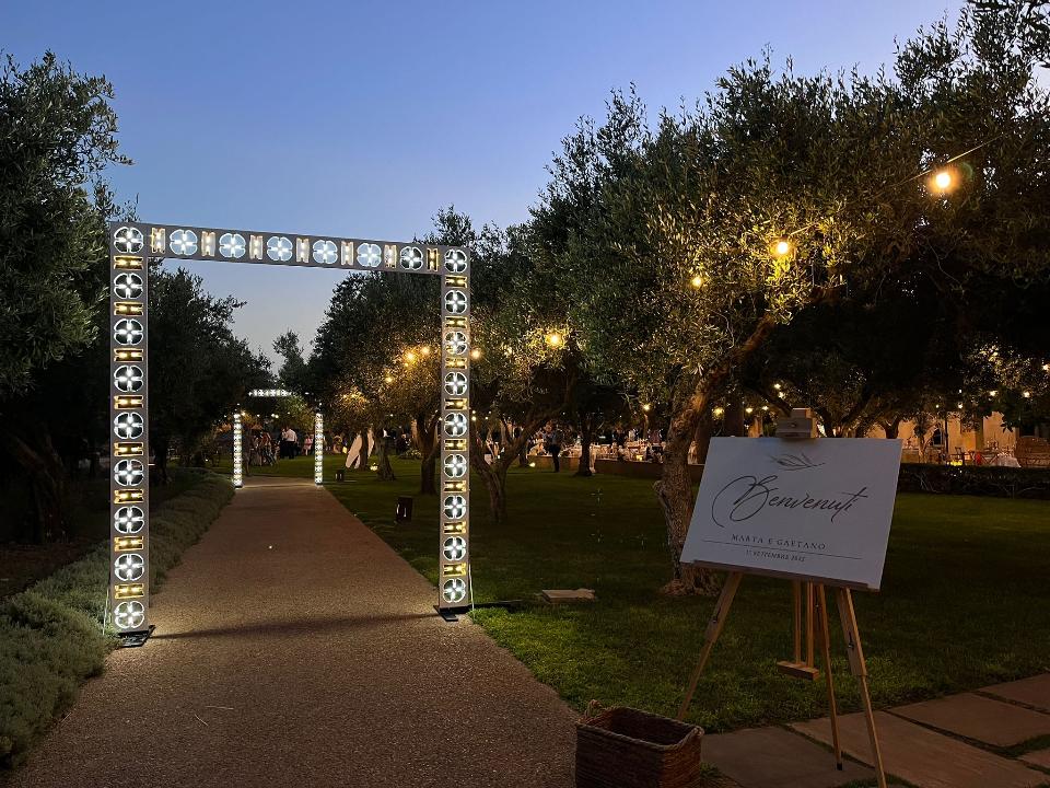 ARCHETTO TAGLIO TORTA FLOWERS 400 Luminarie Matrimonio