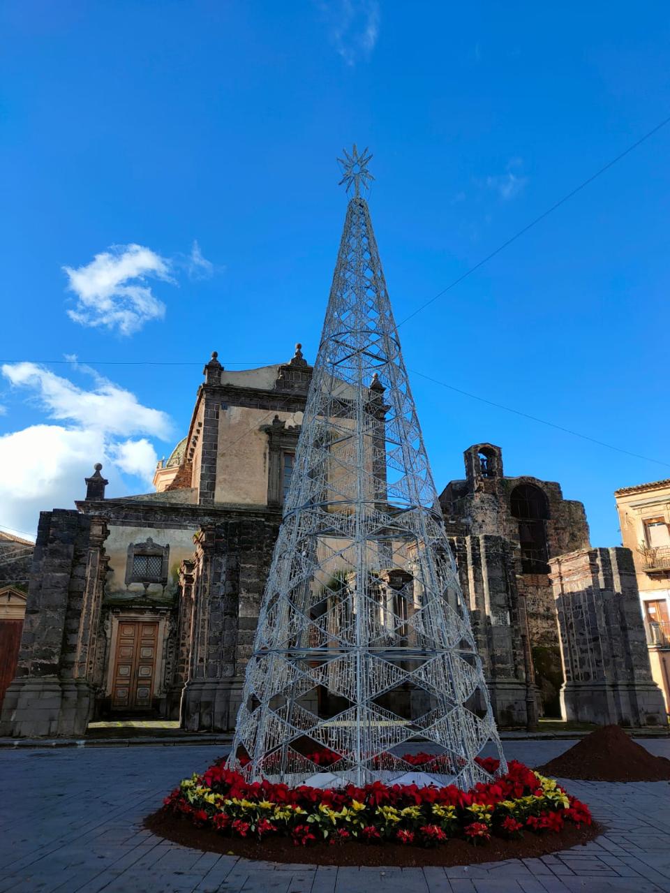 ALBERO A ROMBI 12Mt Luminarie Natalizie per Piazze