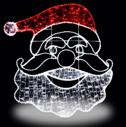FACCIA BABBO NATALE E CAPPELLO Luminarie Natalizie per Strade