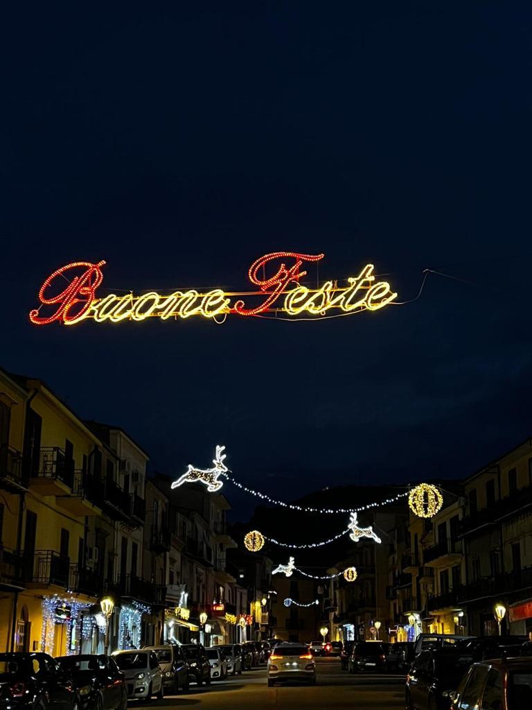 SCRITTA BUONE FESTE Luminarie Natalizie per Strade