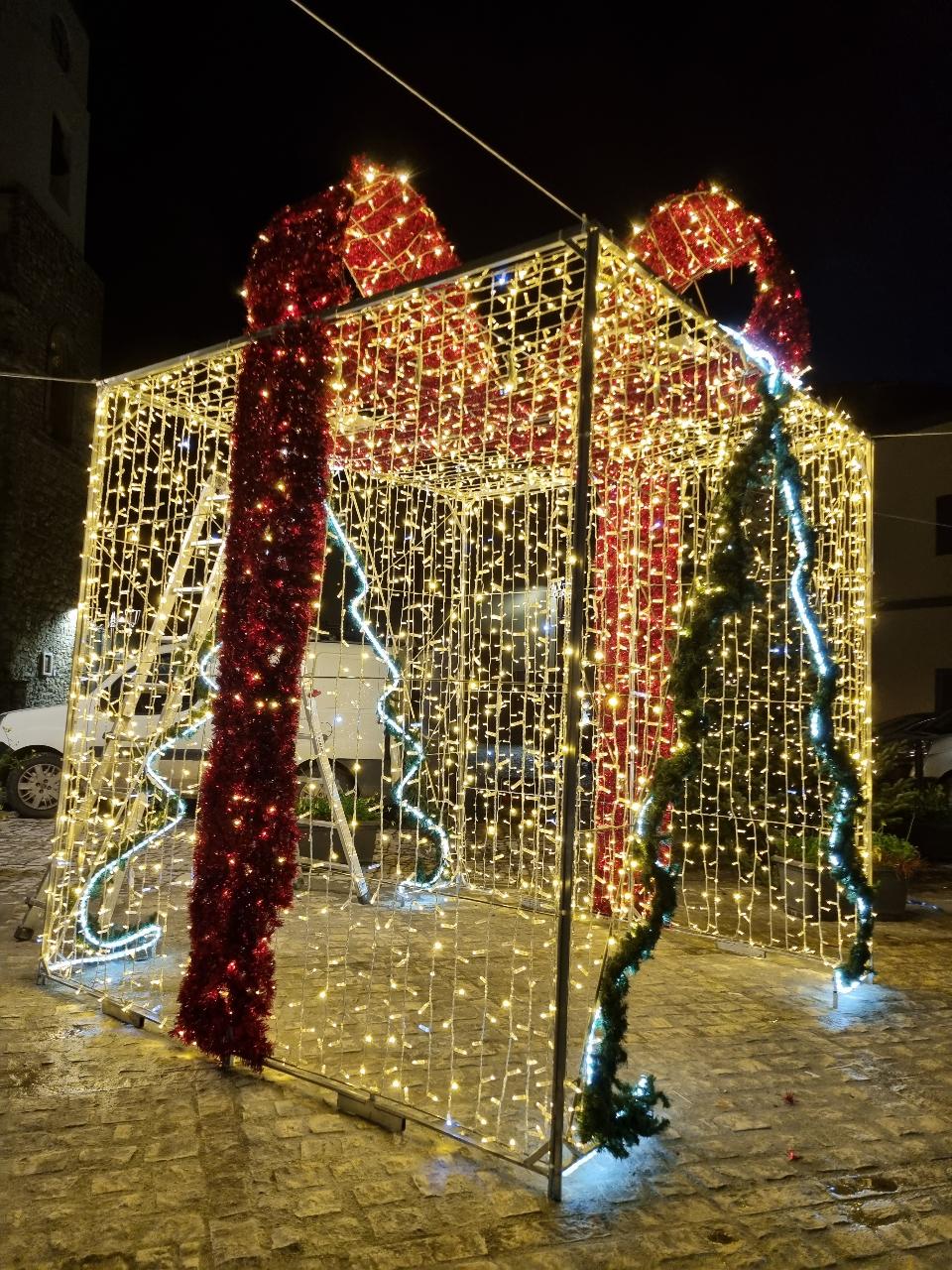 PACCO REGALO ABETE 3D Luminarie Natalizie per Piazze