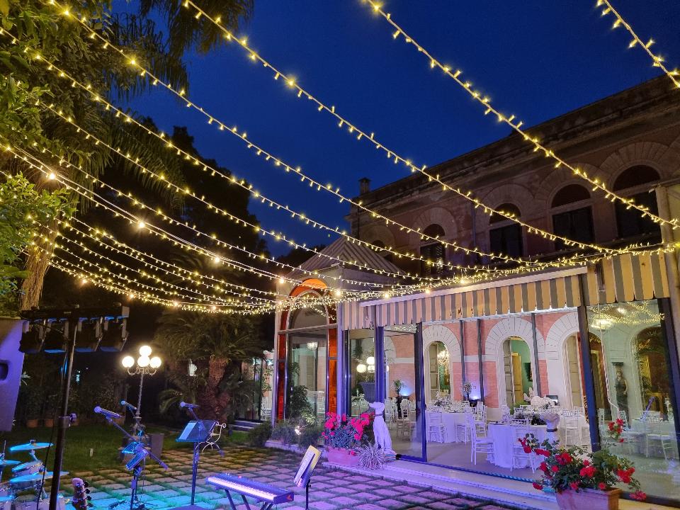 CIELO STELLATO MISTO - MICROLUCI E VINTAGE Luminarie Matrimonio