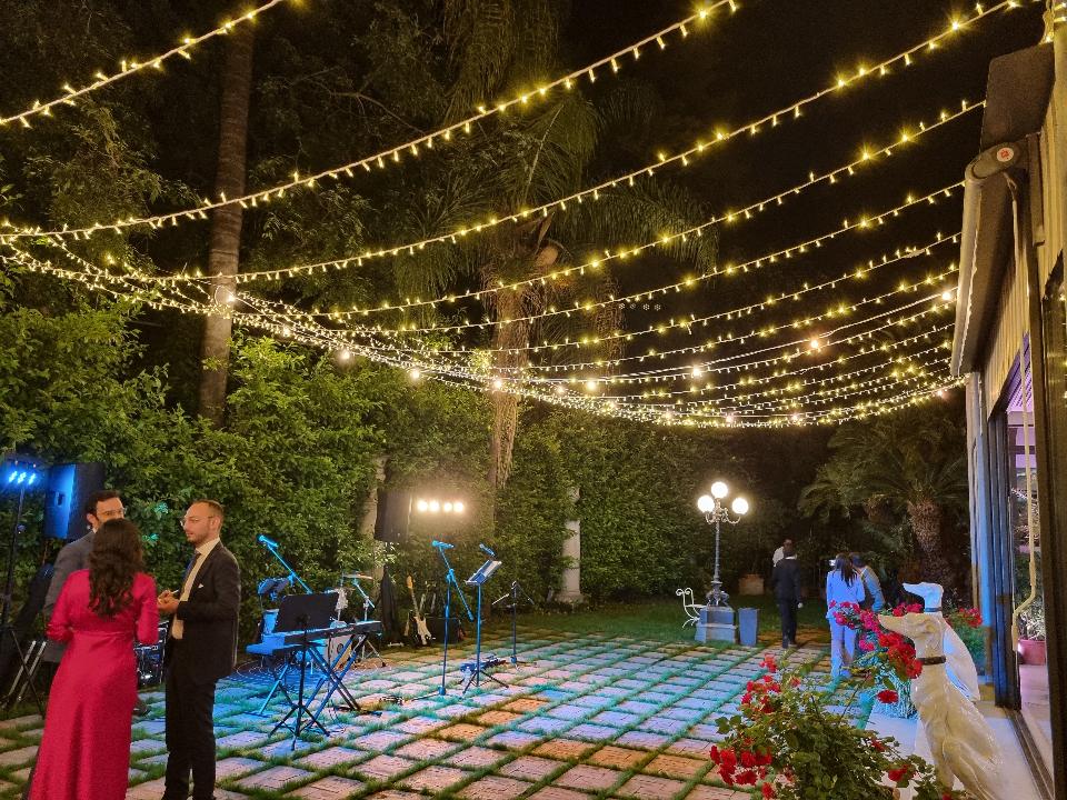 CIELO STELLATO MISTO - MICROLUCI E VINTAGE Luminarie Matrimonio