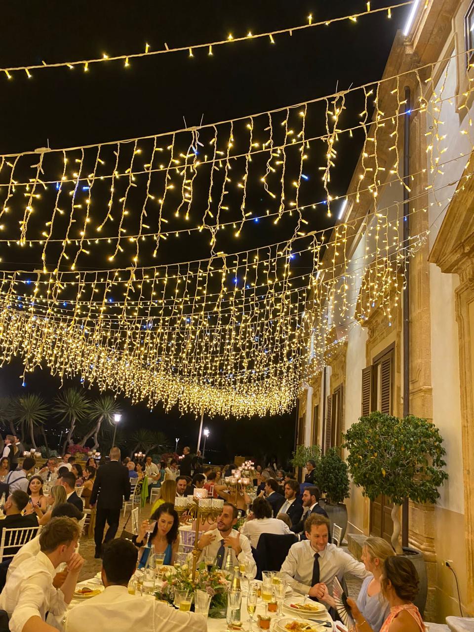 CIELO STELLATO con TENDINE ICE LIGHT TETTO DI LUCI Luminarie Matrimonio