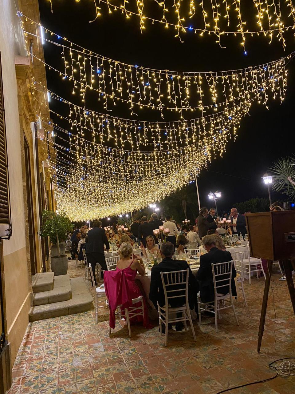 CIELO STELLATO con TENDINE ICE LIGHT TETTO DI LUCI Luminarie Matrimonio