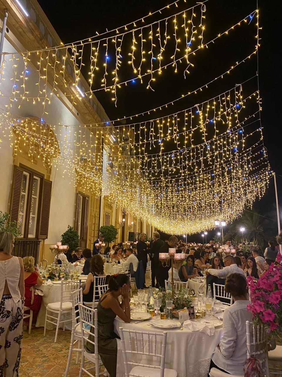 CIELO STELLATO con TENDINE ICE LIGHT TETTO DI LUCI Luminarie Matrimonio