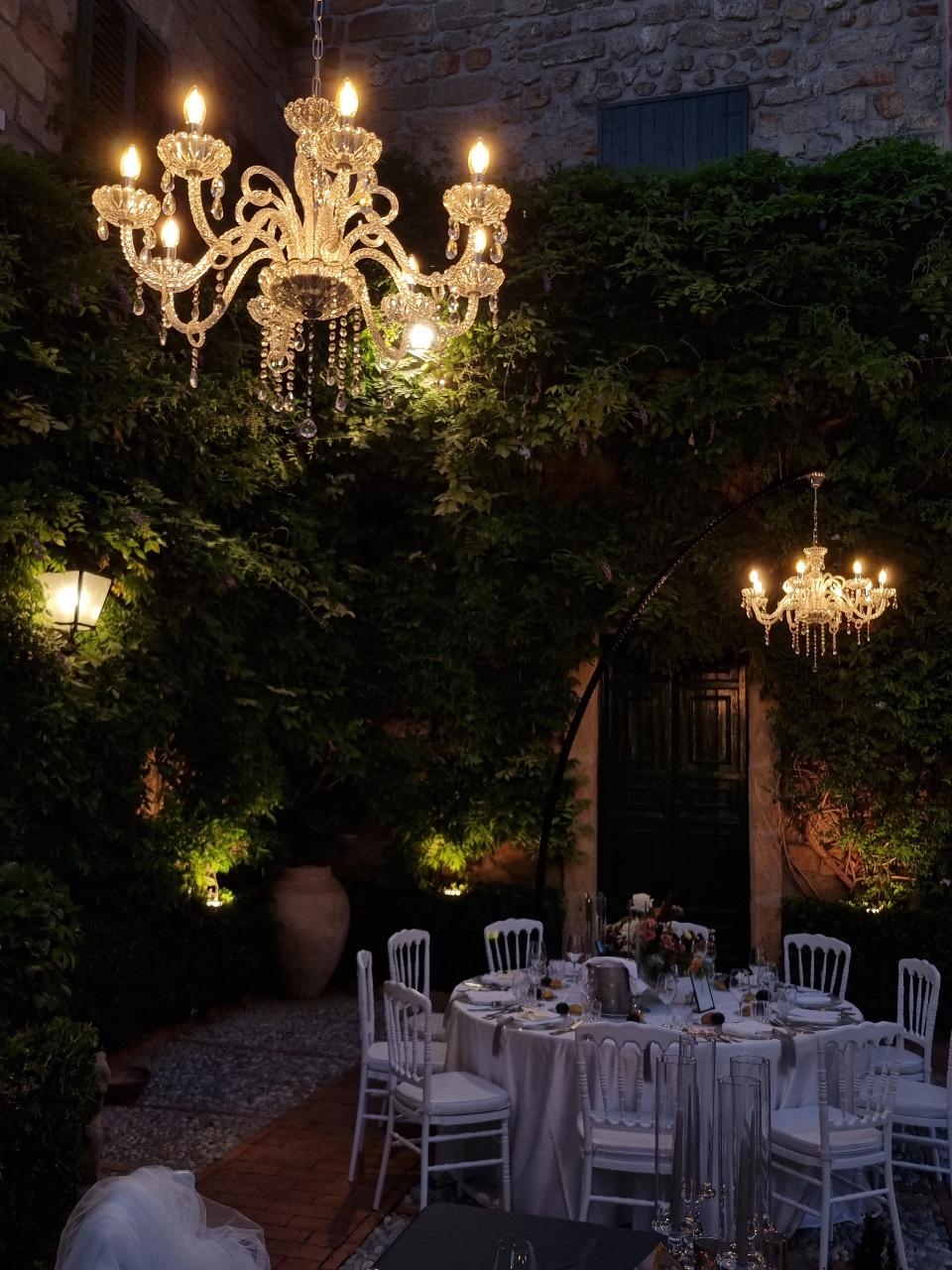 LAMPADARIO CRISTALLO CANDELIERE SOSPENSIONE PIANTANA Luminarie Matrimonio