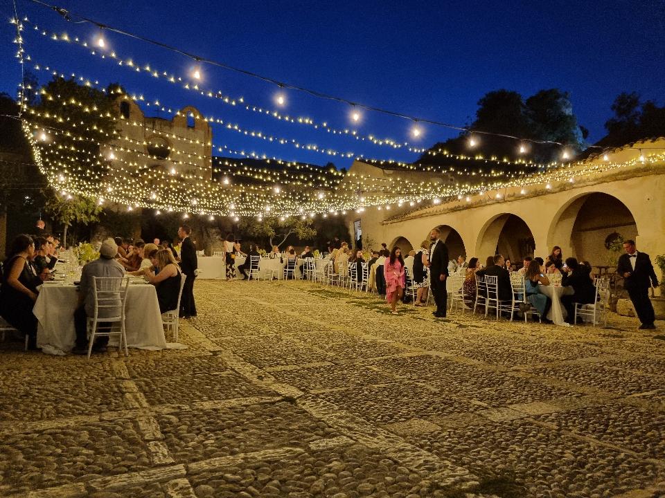 CIELO STELLATO MISTO - MICROLUCI E VINTAGE Luminarie Matrimonio