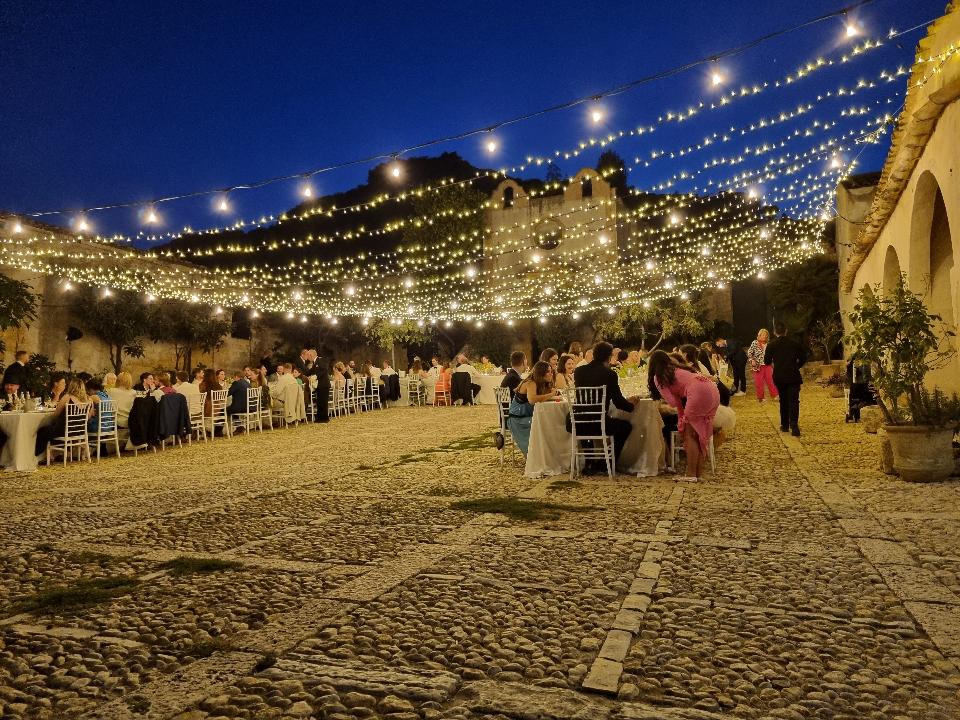 CIELO STELLATO MISTO - MICROLUCI E VINTAGE Luminarie Matrimonio