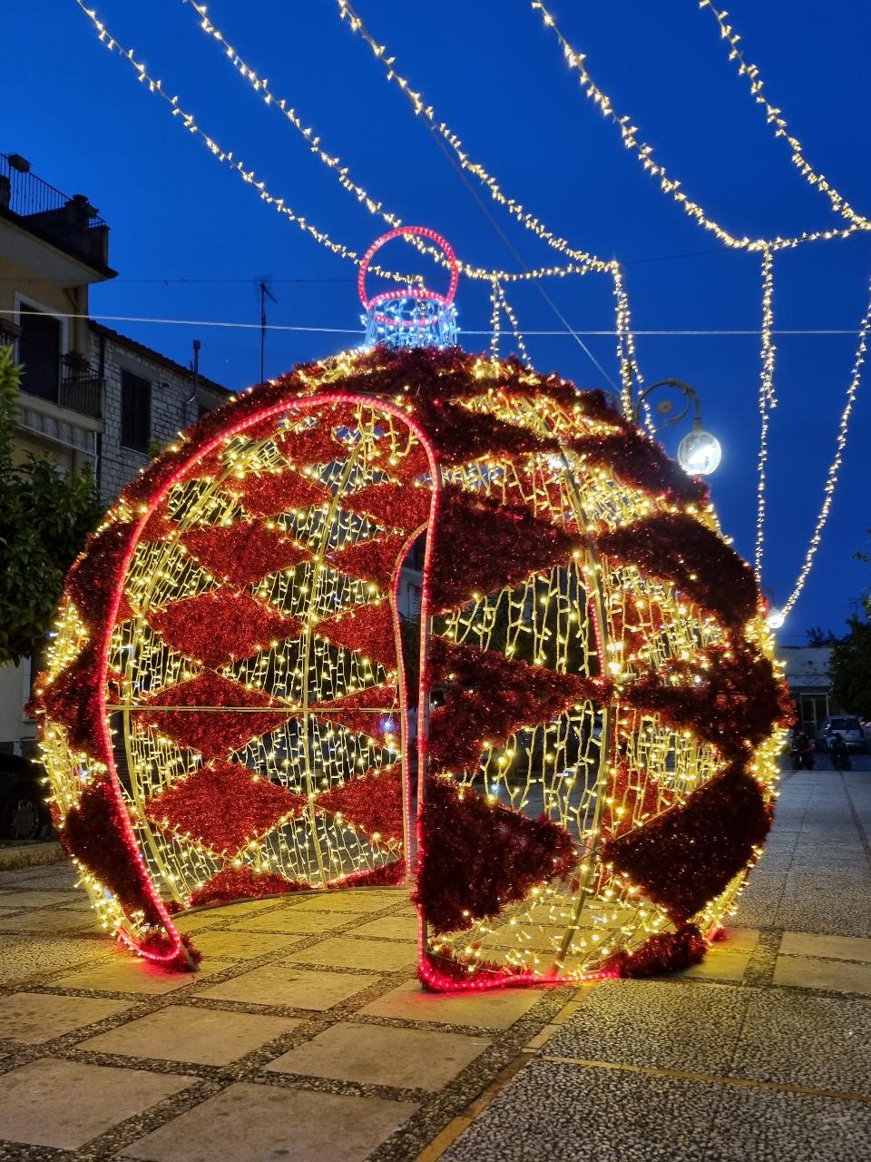 PALLA ROMBI DOPPIO INGRESSO 3D Luminarie Natalizie per Piazze