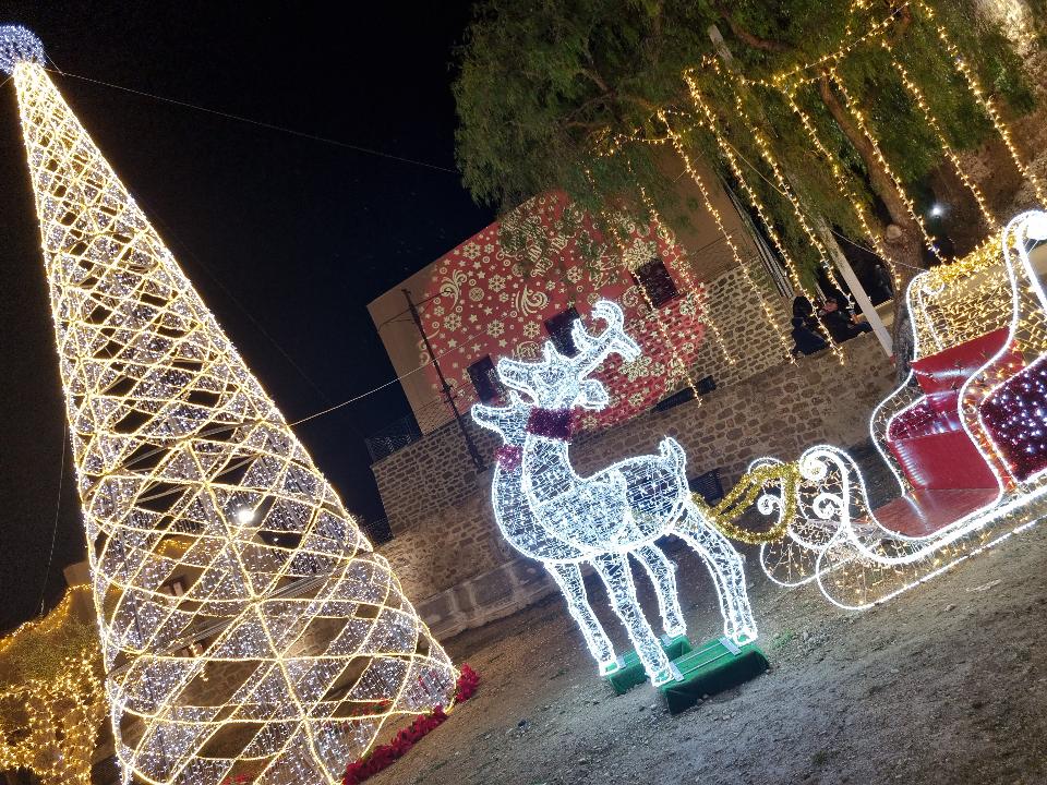 RENNE CON SLITTA E SEDUTA Luminarie Natalizie per Piazze