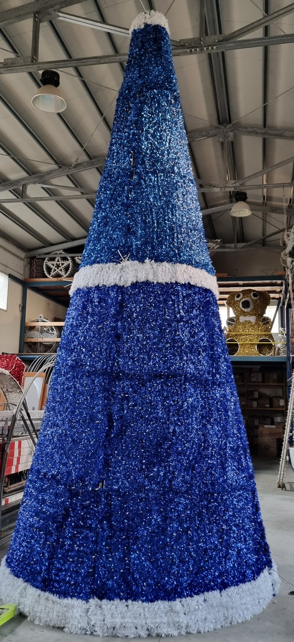 ALBERO BLU 3D 7 mt Luminarie Natalizie per Piazze