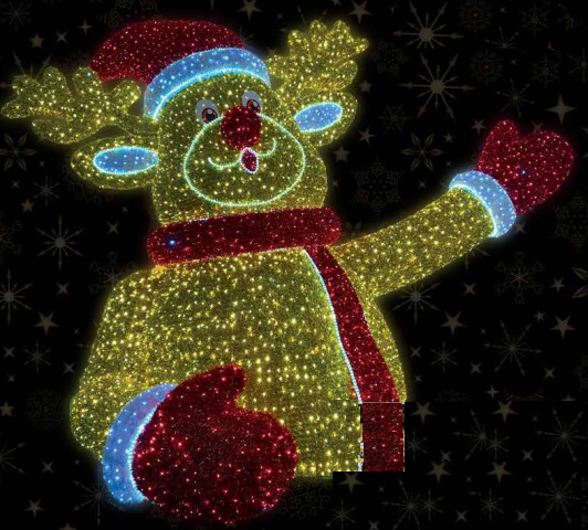 ELFO GIGANTE HELLO Luminarie Natalizie per Piazze e Spazi Pubblici