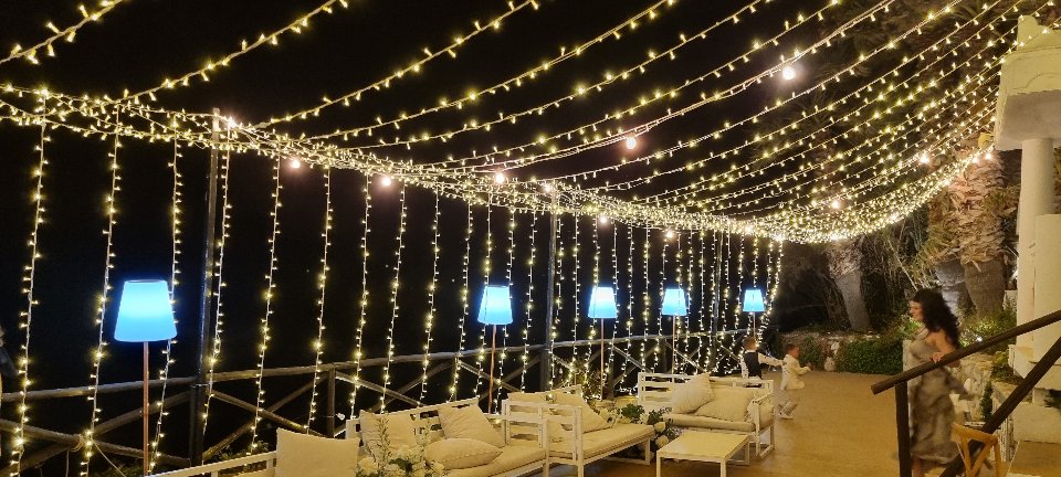 CIELO STELLATO MISTO - MICROLUCI E VINTAGE Luminarie Matrimonio