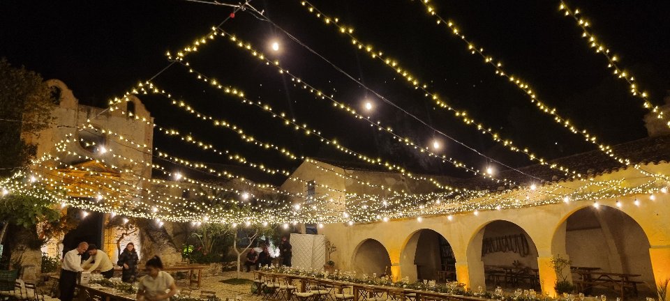 CIELO STELLATO MISTO - MICROLUCI E VINTAGE Luminarie Matrimonio