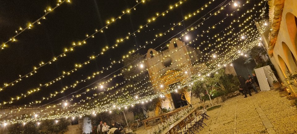 CIELO STELLATO MISTO - MICROLUCI E VINTAGE Luminarie Matrimonio