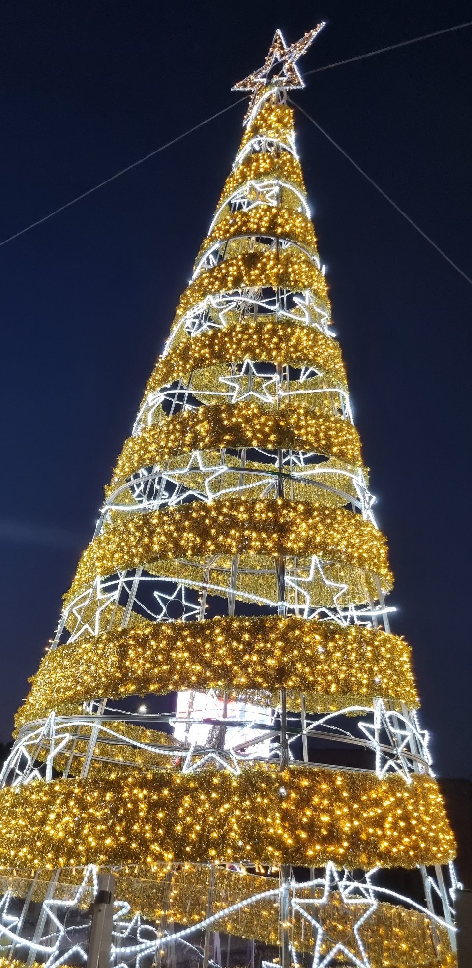 ALBERO CON GIRO STELLARE 12Mt Luminarie Natalizie per Piazze