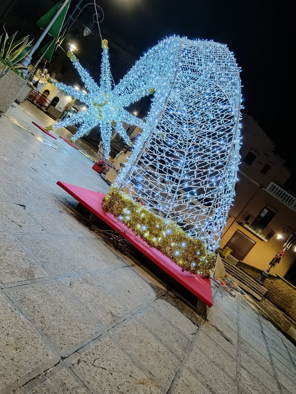 STELLA POLARE 3D CON SCIA Luminarie Natalizie per Piazze