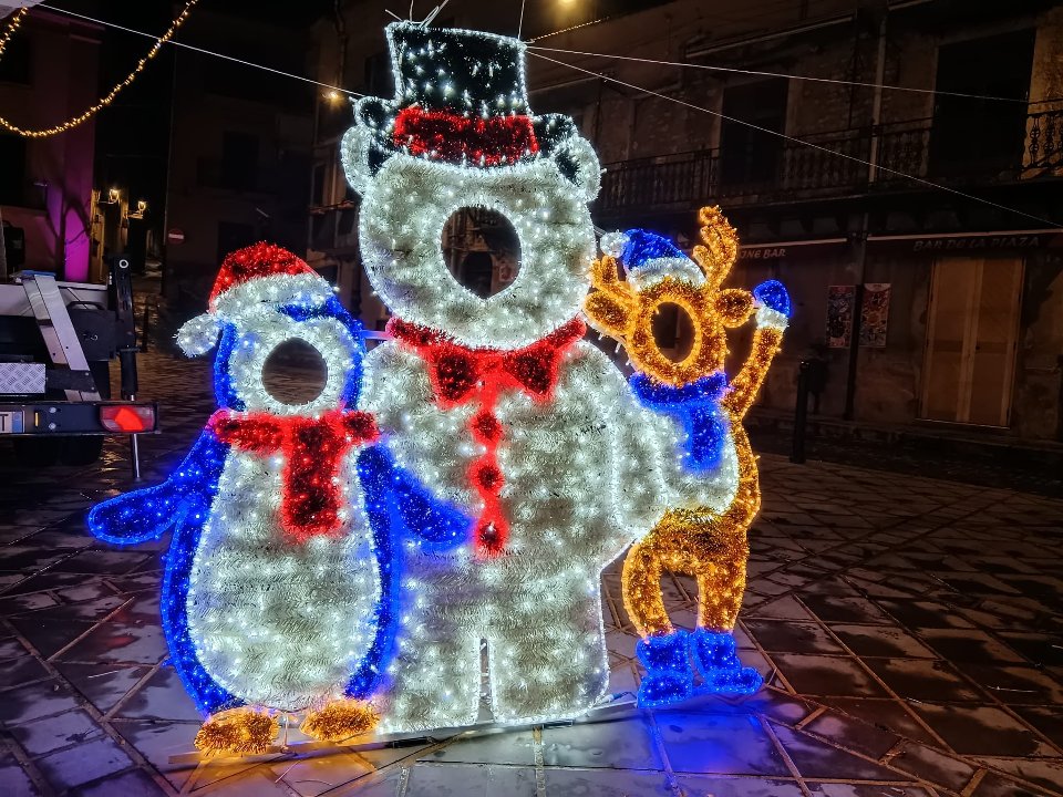 TRIO ORSO SELFIE Luminarie Luminaria Natalizia