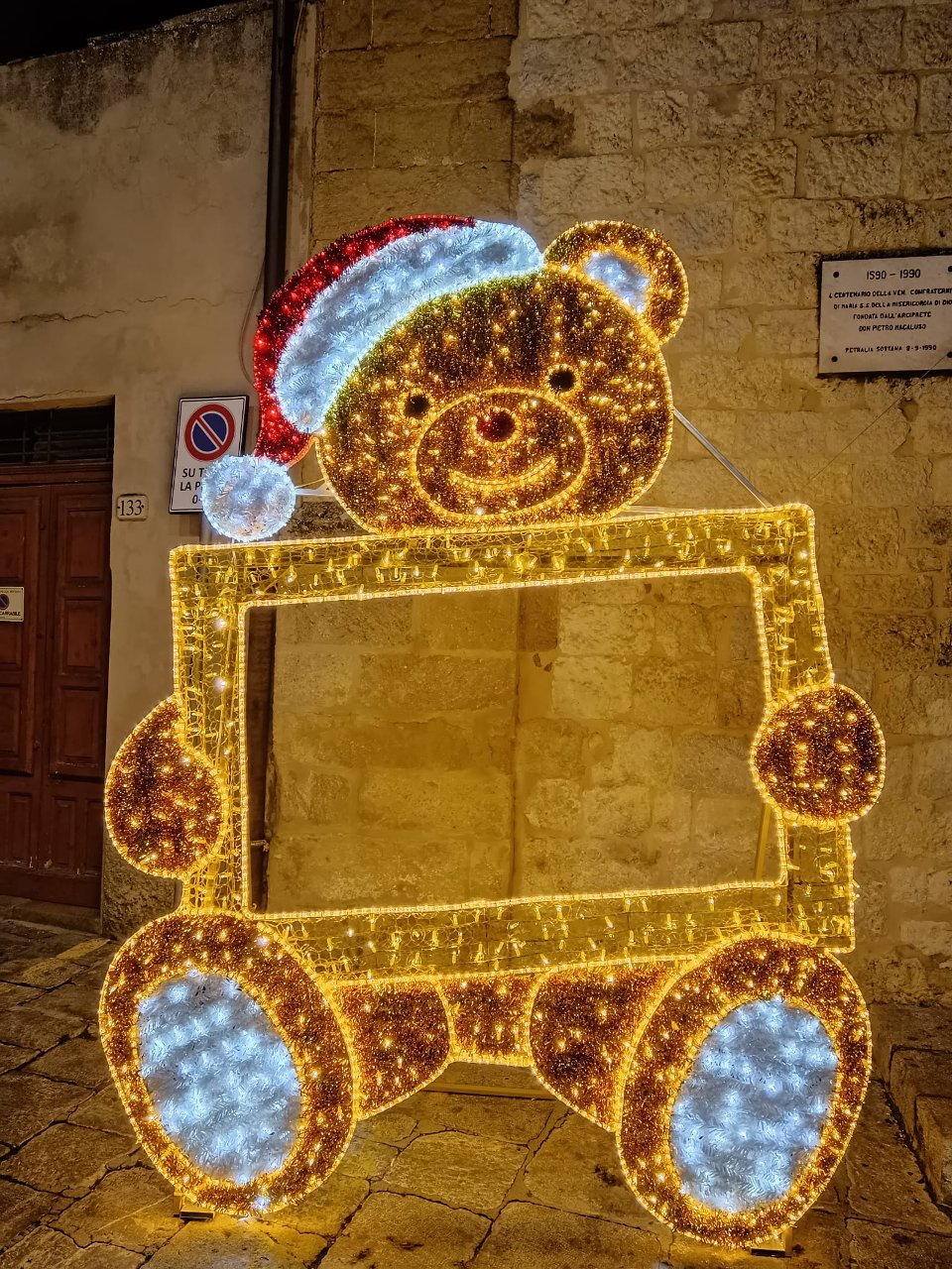 CORNICE ORSETTO SELFIE Luminarie Luminaria Natalizia