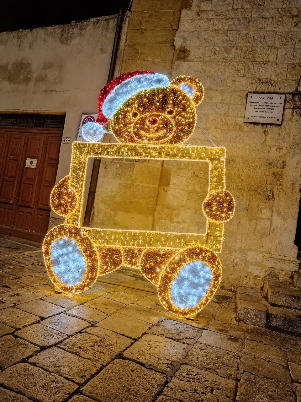 CORNICE ORSETTO SELFIE Luminarie Luminaria Natalizia