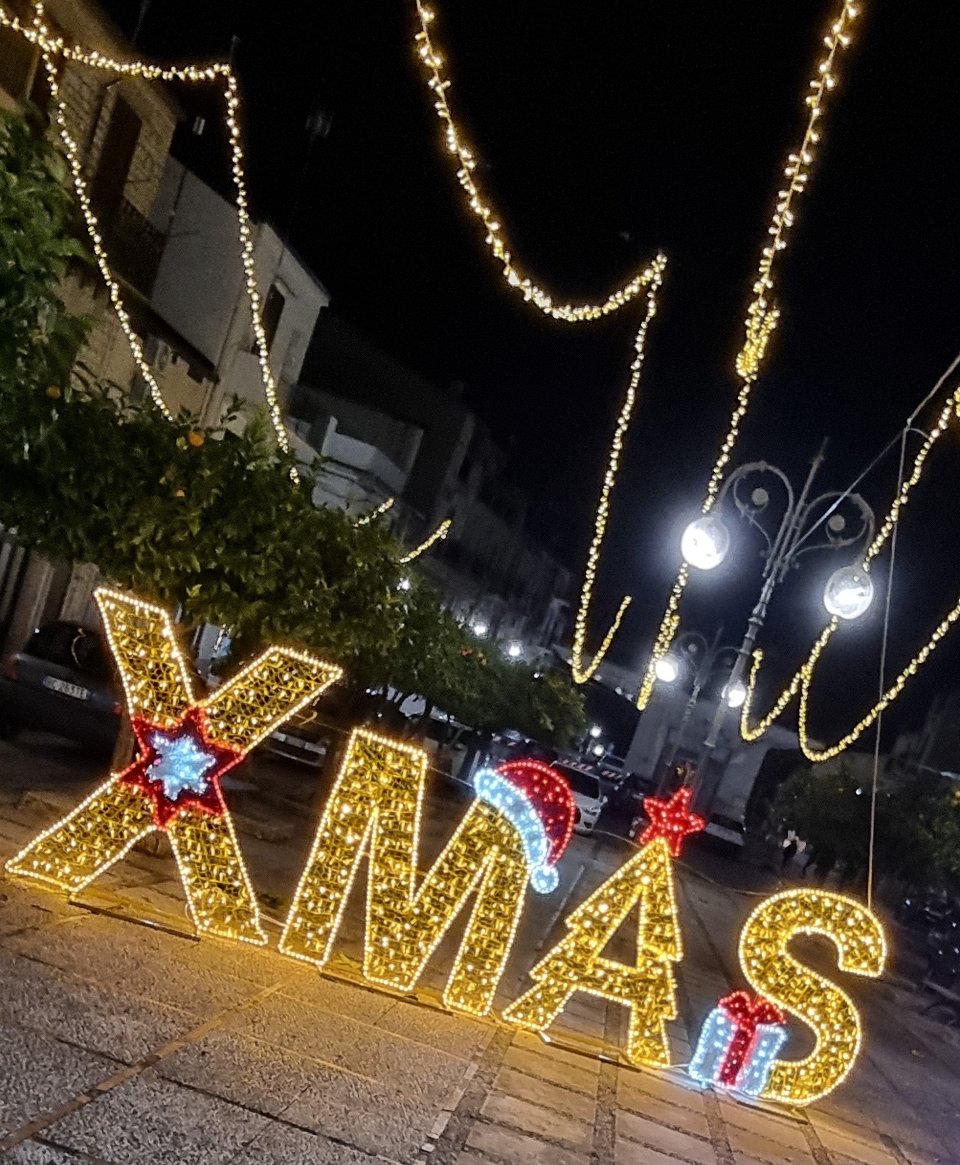SCRITTA XMAS 2D PAVIMENTO Luminarie Natalizie per Piazze