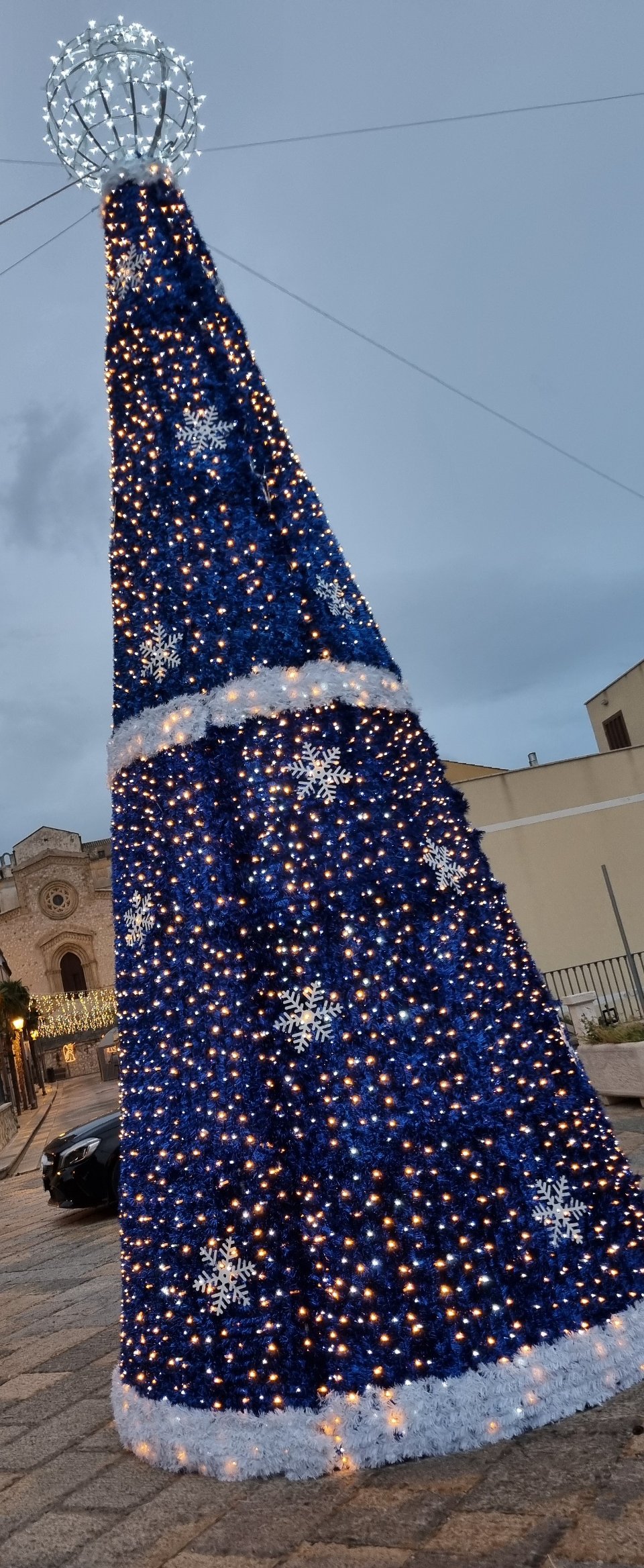 ALBERO BLU 3D 7 mt Luminarie Natalizie per Piazze