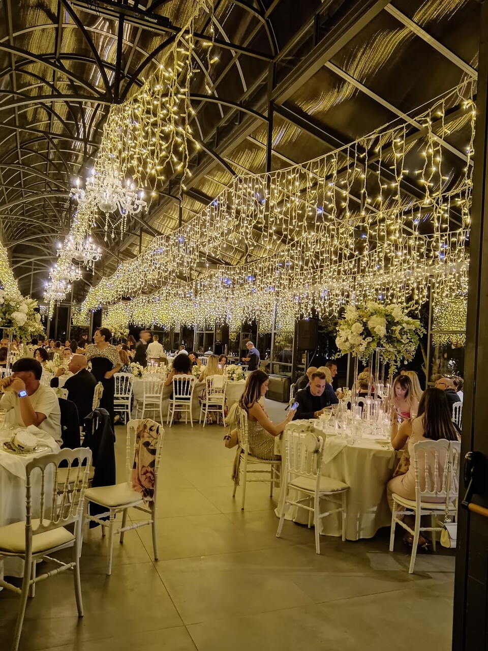 CIELO STELLATO con TENDINE ICE LIGHT TETTO DI LUCI Luminarie Matrimonio