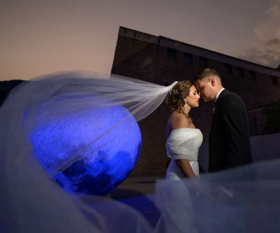 LUNA TRIDIMENSIONALE 3 MT Luminarie Matrimonio