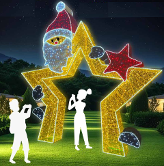 STELLA CON BABBO NATALE Luminarie Natalizie per Piazze e Spazi Pubblici