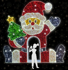 INGRESSO BABBO NATALE SEDUTO Luminarie Natalizie per Piazze e Spazi Pubblici