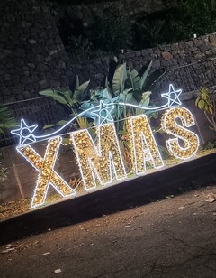 SCRITTA XMAS 3D A PAVIMENTO Luminarie Natalizie per Piazze