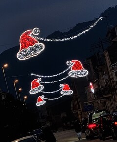 FACCIA BABBO NATALE E CAPPELLO Luminarie Natalizie per Strade