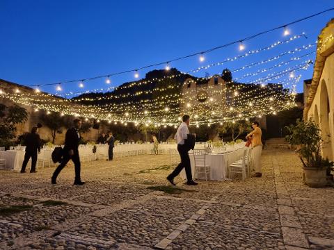 CIELO STELLATO MISTO - MICROLUCI E VINTAGE Luminarie Matrimonio