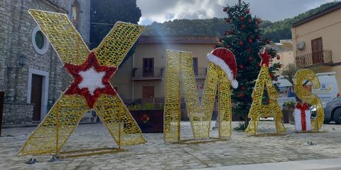 SCRITTA XMAS 2D PAVIMENTO Luminarie Natalizie per Piazze
