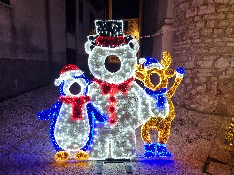 TRIO ORSO SELFIE Luminarie Luminaria Natalizia