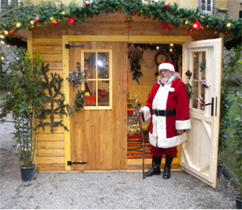 CASETTA BABBO NATALE DOPPIO INGRESSO Luminarie Natalizie per Piazze