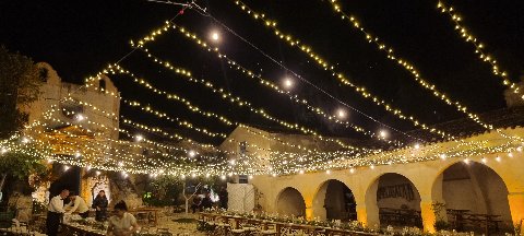 CIELO STELLATO MISTO - MICROLUCI E VINTAGE Luminarie Matrimonio